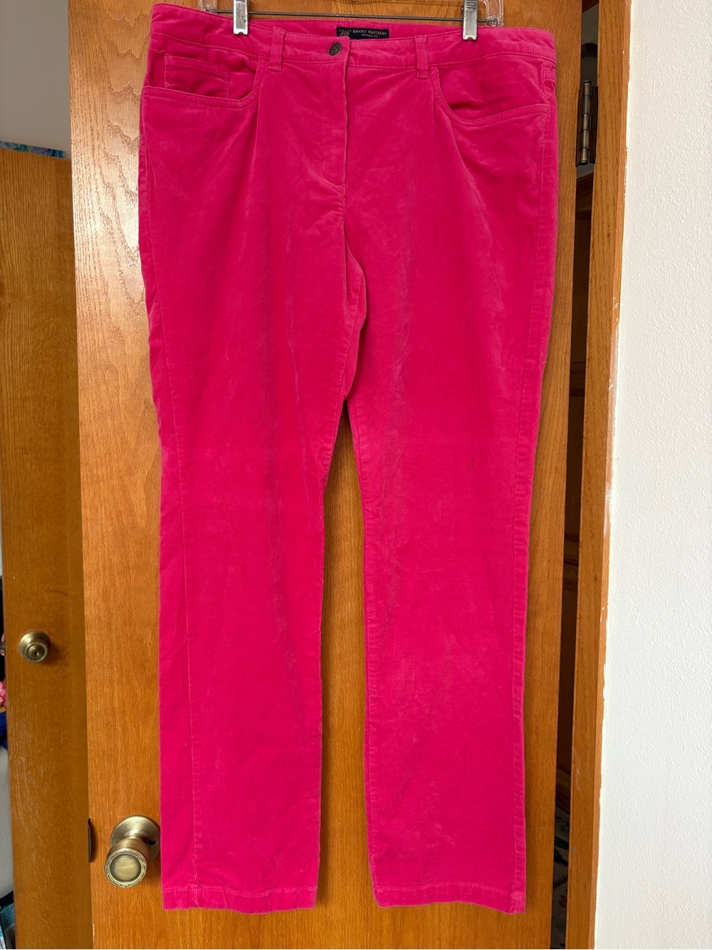 VGUC Brooks Brothers bright pink corduroy stretch jeans 14